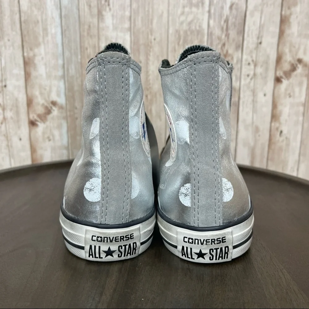 Converse CTAS Hi Metallic Polka Dot Sneaker Size 9.5 Women - Picture 5 of 9